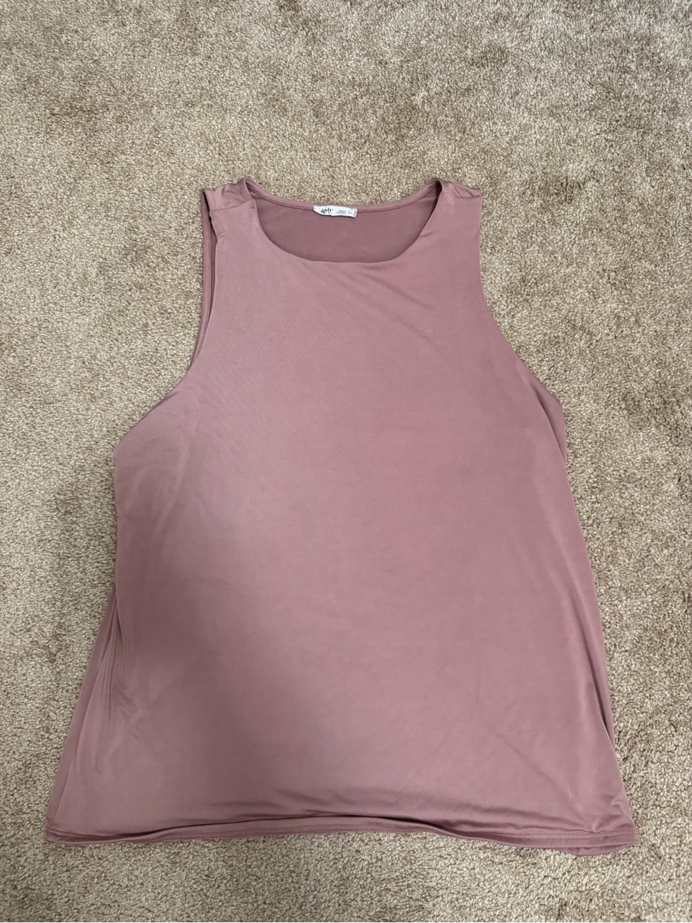 Edgely Mauve-Pink Scoop Neck Tank Top 1x.C24